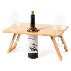 Aanpasbare en opvouwbare bamboe picknicktafel