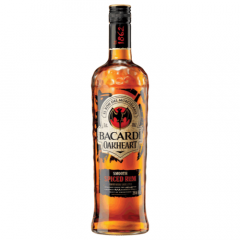 Bacardi rum Oakheart fles 1 Liter goedkoop bacardi