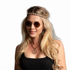 Flower Power set - hoofdband, bril en oorbellen