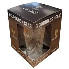 Guinness - Draught Stout Proefpakket 3/50cl Blik + Glas