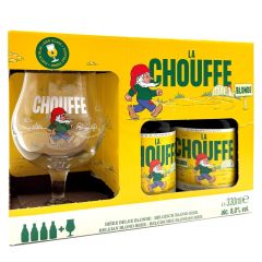 La Chouffe Geschenkverpakking met Bokaal 4x33cl