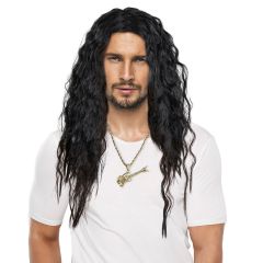 Zwarte Hard Rock Pruik