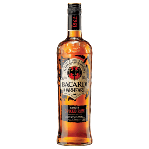 Bacardi rum Oakheart fles 1 Liter goedkoop bacardi