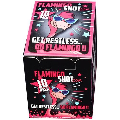 Flamingo PET Shot Doos 10x2cl
