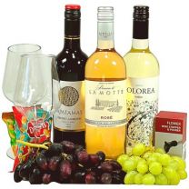 Luxe Wijn Cadeaupakket 3x75cl + Stopper + Glas