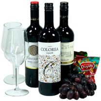 BBQ Wijnbox 3x75cl + 2 Glazen
