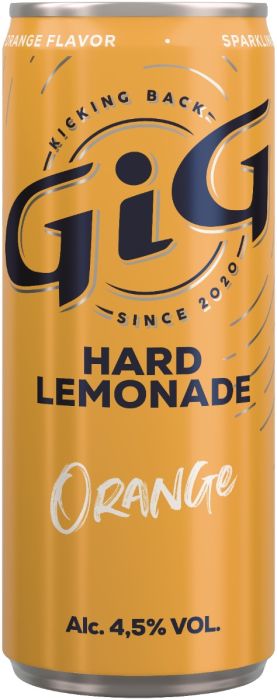 GiG Hard Lemonade Orange blik tray 12x25cl