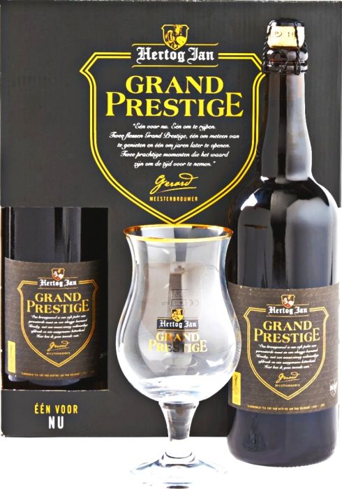Hertog Jan Grand Prestige Geschenkset 2 x 75cl + glas