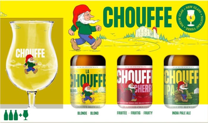 La Chouffe 3 x 33cl + Glas Giftset