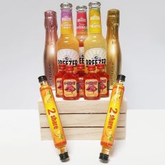 Geschenkpakket met Partyshotjes, Mix Drank en Prosecco