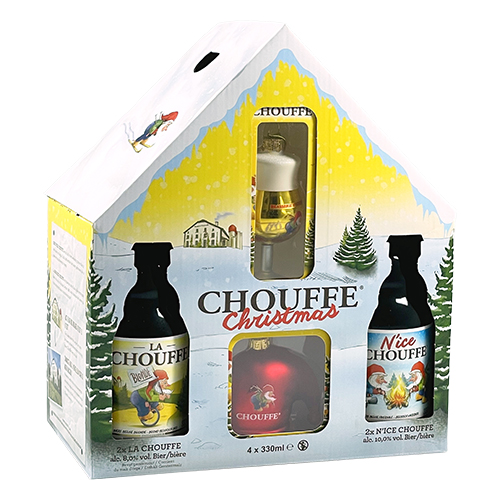 La Chouffe Kerst Giftbox met Kerstballen 5410769803203