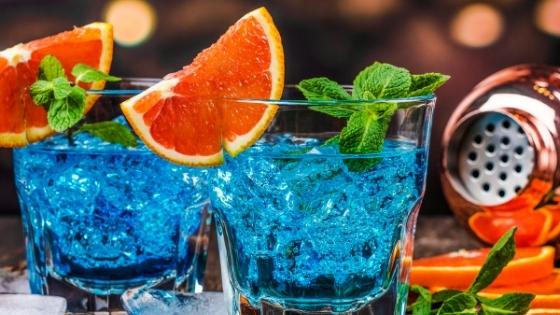 Blue lagoon cocktail