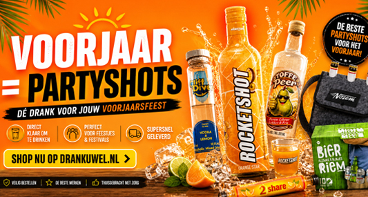 Stel zelf je partyshotjespakket samen met onze handige stuks verkoop!